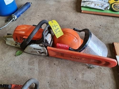 Stihl Chainsaw + Safety Hat