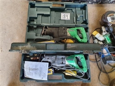 2 x Hitachi Reciprocating Saws