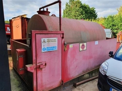 Bunded White Diesel Tank 