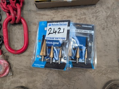 2x HSS Step Drill Sets