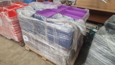 Pallet of Plastic Storage Trays