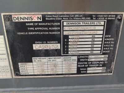 2018 Dennison Triaxle Skeletal Trailer - 10