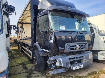 2019 Renault D Wide 320 6x2 Rear Lift Curtainside Rigid