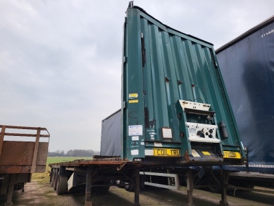 2015 Krone Triaxle Coil Well Flat Trailer