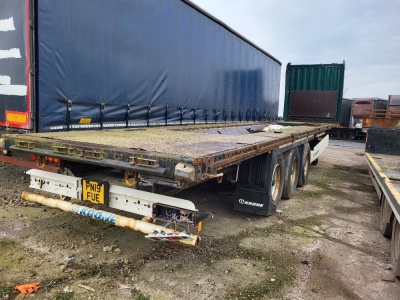 2015 Krone Triaxle Coil Well Flat Trailer - 2