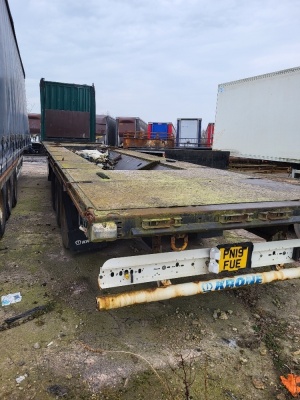 2015 Krone Triaxle Coil Well Flat Trailer - 4