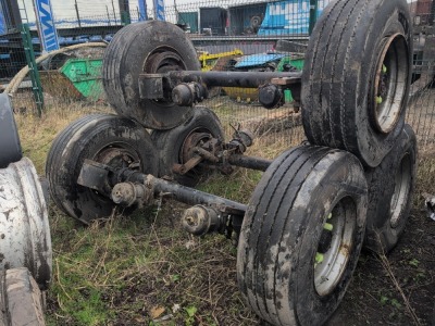 3x ROR Axles, Drum Brakes & Wheels