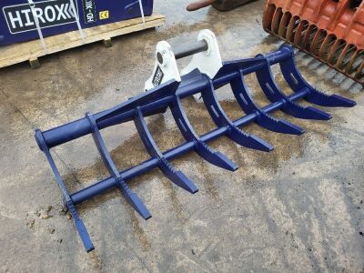 New & Unused Hirox Excavator Rake Attachment - 65mm Pins