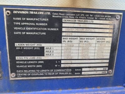 2015 Dennison Triaxle Skeletal Trailer - 10
