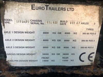 2007 Euro Trailers Triaxle Scrap Spec Tipping Trailer - 6