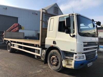 2008 DAF CF75 310 4x2 Rigid Crane Flat