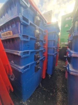 10x 1100ltr Wheelie Bins