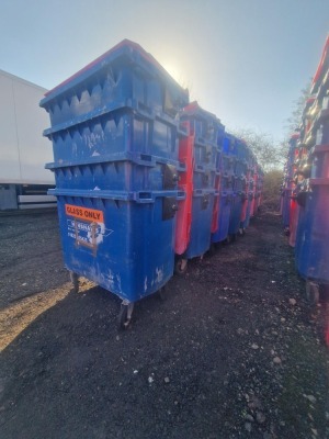 20x 660ltr Wheelie Bins