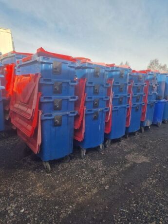 20x 660ltr Wheelie Bins