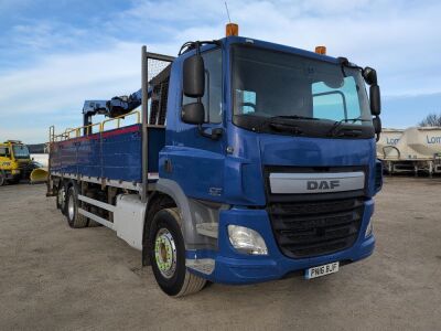 2016 DAF CF 330 6x2 Rear Lift Dropside Crane Rigid