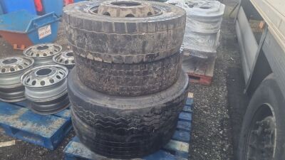 4x Miscellaneous Lorry Tyres & Rims - 2