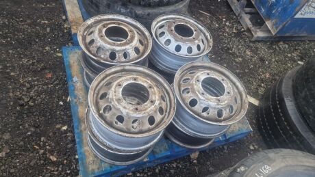 8x, 6 Stud 16" Steel Rims
