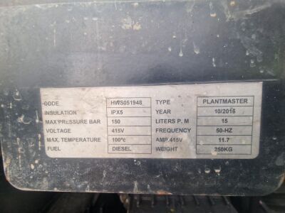 2016 Plantmaster Hot Wash - 3 Phase - 7