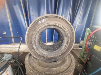 2x 23x9-10 Solid Tyres + 2x 8.00 G - 12 Solid Tyres - 2