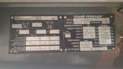 1999 Fruehauf Triaxle Curtainsider Trailer - 11