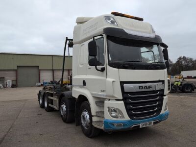 2018 DAF CF 480 8x4 Twin Steer Hook Loader