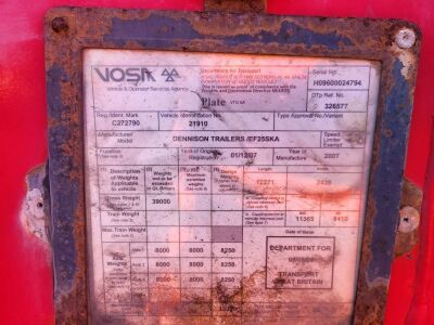 2007 Dennison Sliding Skeletal Trailer - 8