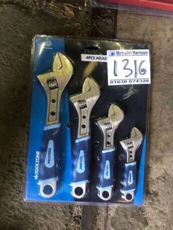 4 pc Adjustible Spanner Set 