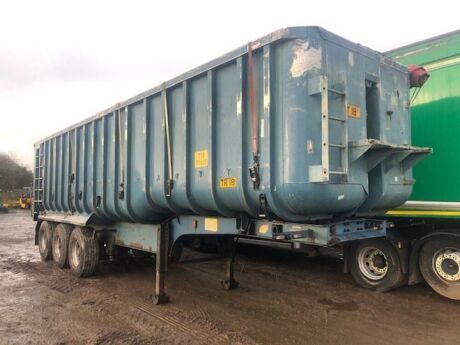 1994 Crane Fruehauf Triaxle Alloy Body Tipping Trailer