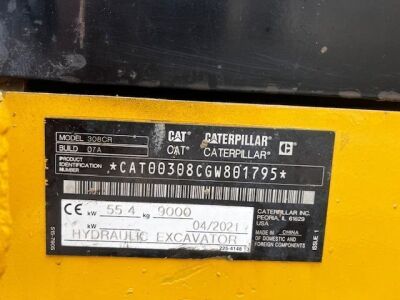 2021 CAT 308CR Excavator - 8