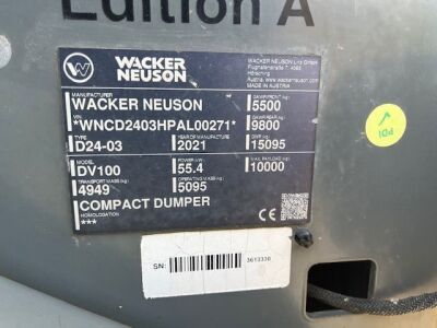 2021 Wacker Neuson Dumper DV100 Duel View - 10