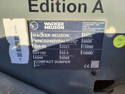 2021 Wacker Neuson DV100 Duel View Dumper - 16