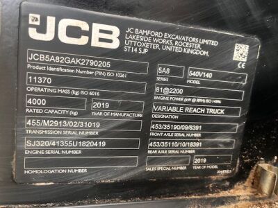 2019 JCB 540-140 Telehandler - 17