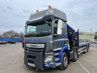 2019 DAF CF530 8x4 Rear Steer Crane Flat Rigid