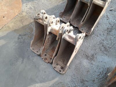 2 x JCB 6inch Buckets, 1 x Rhinox 6 inch Bucket. - 2