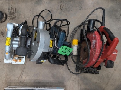 3 X 110v Saws