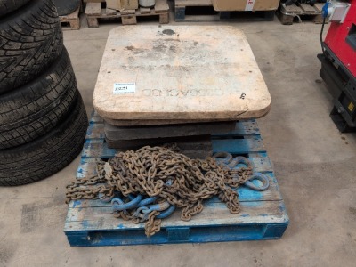 Qty of Hiab Crane Pads & Leg Chains
