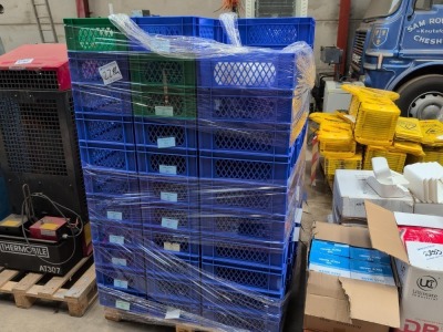 Pallet of Plastic Crates