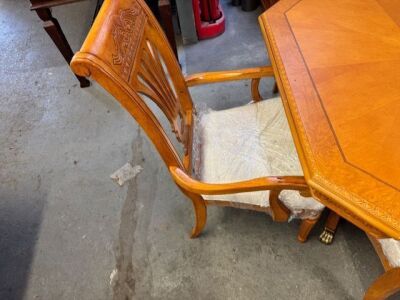 10 Seat Dining Table with Chairs, 2x Side Boards & Display Cabinet - 3