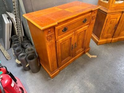10 Seat Dining Table with Chairs, 2x Side Boards & Display Cabinet - 6