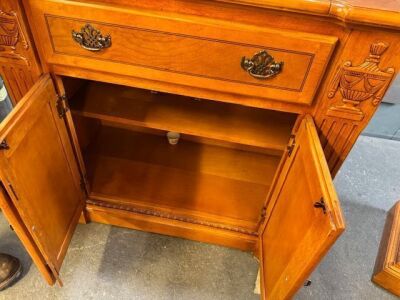 10 Seat Dining Table with Chairs, 2x Side Boards & Display Cabinet - 9