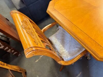 10 Seat Dining Table with Chairs, 2x Side Boards & Display Cabinet - 13