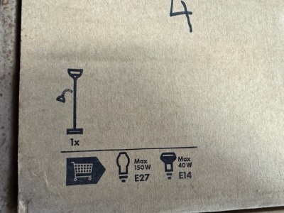 4x Unused IKEA 'NOT' Floor Standing Lamps - 4