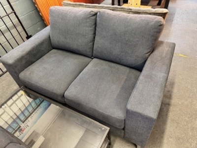 2x 2 Seater Sofas & Glass Coffee Table  - 2
