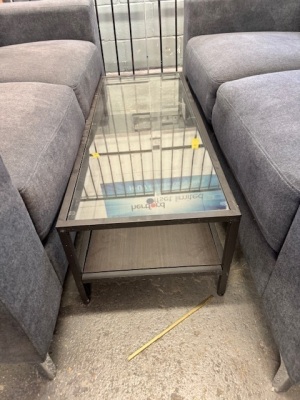 2x 2 Seater Sofas & Glass Coffee Table  - 4