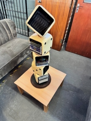 Novelty CD Rack in Shape of Dice & Small Square Coffee Table - 2