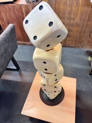 Novelty CD Rack in Shape of Dice & Small Square Coffee Table - 4