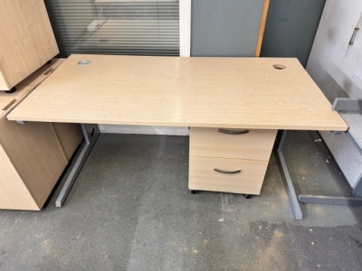 Office Desk with Pedestal 