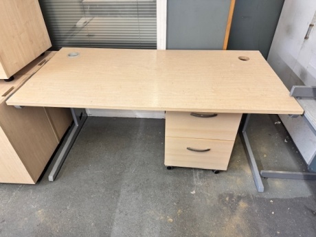Office Desk with Pedestal 