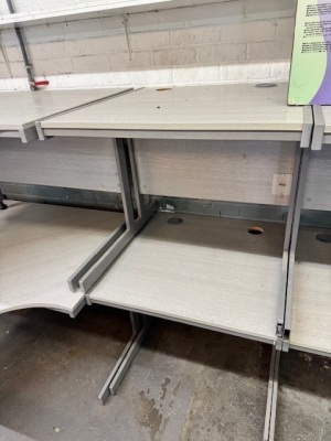2x Grey Small Cantilever Desks