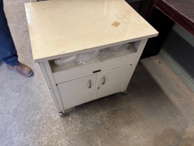Metal Cabinet, Side Board & Wooden Desk - 4